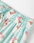 Green Santa Claus Striped Print Loose Fit Two Piece Lounge Set - Little Miss Vanilla