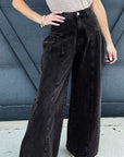 High Rise Wide Leg Jeans with Pockets - Little Miss Vanilla