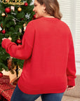 Plus Size MERRY Round Neck Long Sleeve Sweater - Little Miss Vanilla