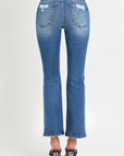 RISEN Full Size Mid Rise Ankle Straight Jeans with Pockets - Little Miss Vanilla