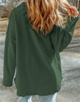 Green Contrast Flap Pockets Relaxed Shacket - Little Miss Vanilla