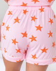 Pink Stars Short Sleeve Shirt and Shorts Bamboo Pajama Set - Little Miss Vanilla