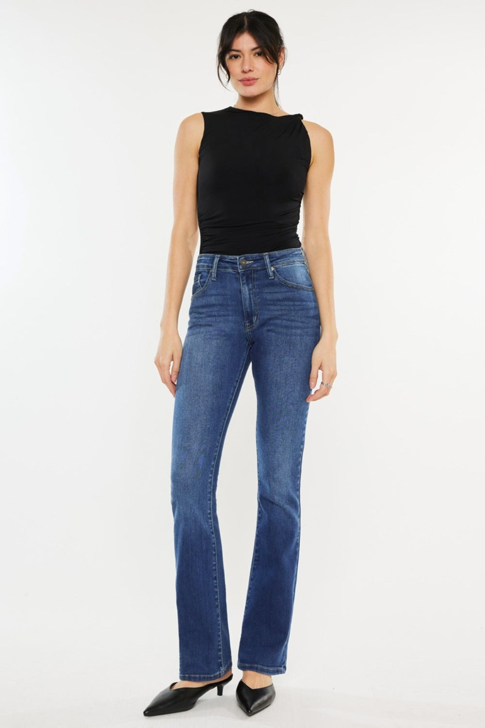 Kancan High Rise Slim Bootcut Jeans - Little Miss Vanilla