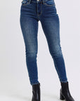 Judy Blue Full Size Run Mid-Rise Waist Skinny Jeans with Thermal Lining - Little Miss Vanilla