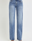 RISEN Full Size High Rise Straight Leg Jeans with Pockets - Little Miss Vanilla