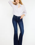 Kancan Mid Rise Slim Flare Jeans - Little Miss Vanilla