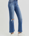 RISEN Full Size Distressed High Rise Crop Flare Jeans - Little Miss Vanilla