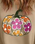 Plus Size Pumpkin Graphic Dropped Shoulder Sweatshirt - Little Miss Vanilla