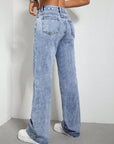 Contrast Bootcut Jeans with Pockets - Little Miss Vanilla