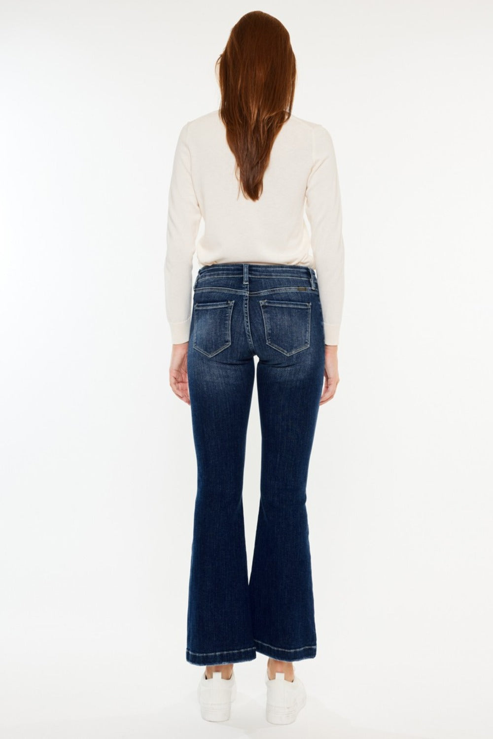 Kancan Mid Rise Button Fly Flare Jeans - Little Miss Vanilla