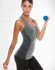 Control Body 212185 Sporty Tank Top With Bra Melange/Grey