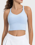 Millennia Crisscross Round Neck Active Tank - Little Miss Vanilla