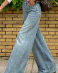 Wide Leg Jeans with Pockets - Little Miss Vanilla