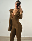 Fashion Backless Sheath Women's Jumpsuit - Little Miss Vanilla