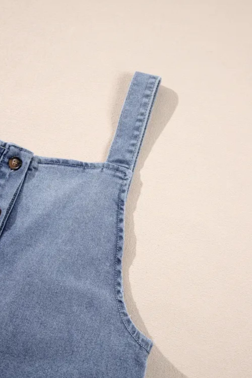 Wide Strap Denim Overalls with Pockets - Little Miss Vanilla