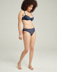 The Sheer Deco Lift Balcony Bra Navy Up to GG Cup