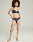 The Sheer Deco Lift Balcony Bra Navy Up to GG Cup