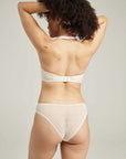 The Sheer Deco High Leg Brief Blush Pink