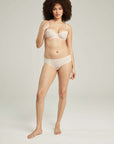 The Sheer Deco Hipster Brief Blush Pink