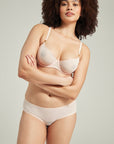 The Sheer Deco Lift Balcony Bra Blush Pink Up to GG Cup