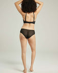 The Sheer Deco Hipster Brief Black