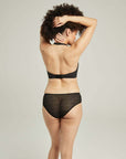 The Sheer Deco Hipster Brief Black