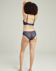 The Sheer Deco Hipster Brief Navy