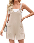 Versatile Pocket Straight Jumpsuit For Women - Little Miss Vanilla