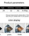 Retro Large Capacity Shoulder Bag Casual Simple Portable Shopper Tote Bag Corduroy Solid Commuter Zipper Women's Handbag