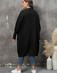 Plus Size Long Sleeve Pocketed Cardigan - Little Miss Vanilla