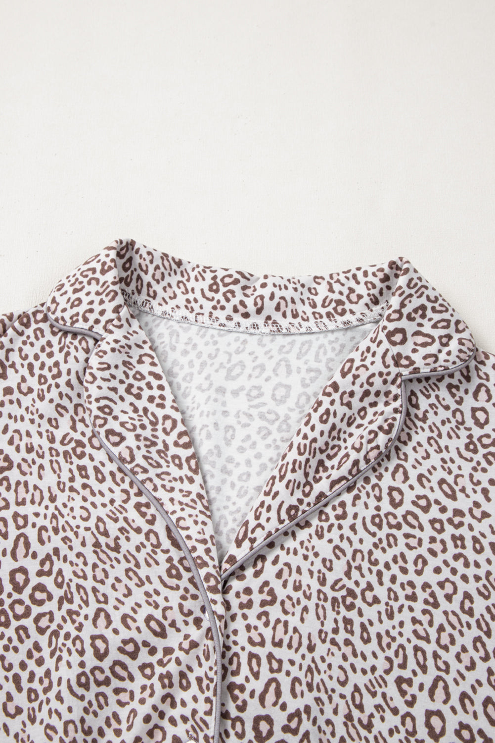 White Leopard Print Long Sleeve and Pants Pajamas Set - Little Miss Vanilla