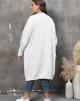 Plus Size Long Sleeve Pocketed Cardigan - Little Miss Vanilla