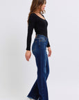 Judy Blue Full Size Raw Hem Straight Leg Jeans - Little Miss Vanilla