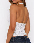 Lace Backless Halter Neck Cami - Little Miss Vanilla