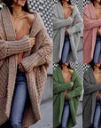 Autumn And Winter Long Thick Sweater Cardigan For Women