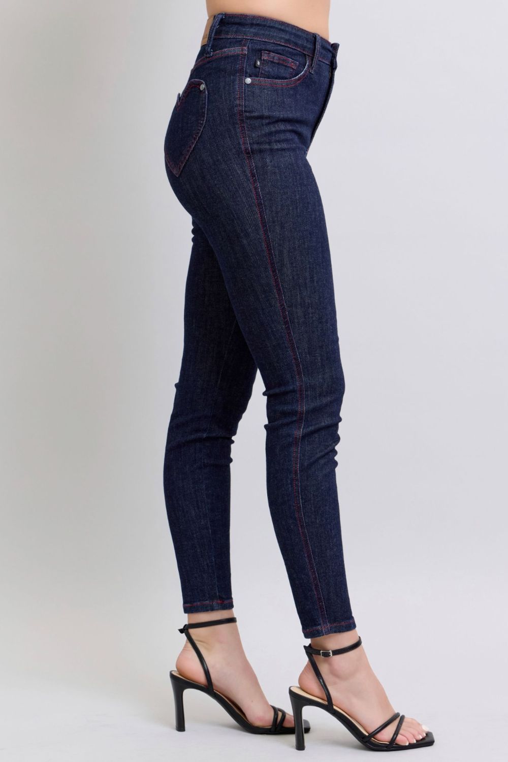 Judy Blue Full Size Heart Shaped Back Pockets Skinny Jeans - Little Miss Vanilla