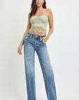 RISEN Full Size High Rise Straight Leg Jeans with Pockets - Little Miss Vanilla