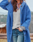 Women's Temperament Thickened Tweed Medium-length Trench Coat