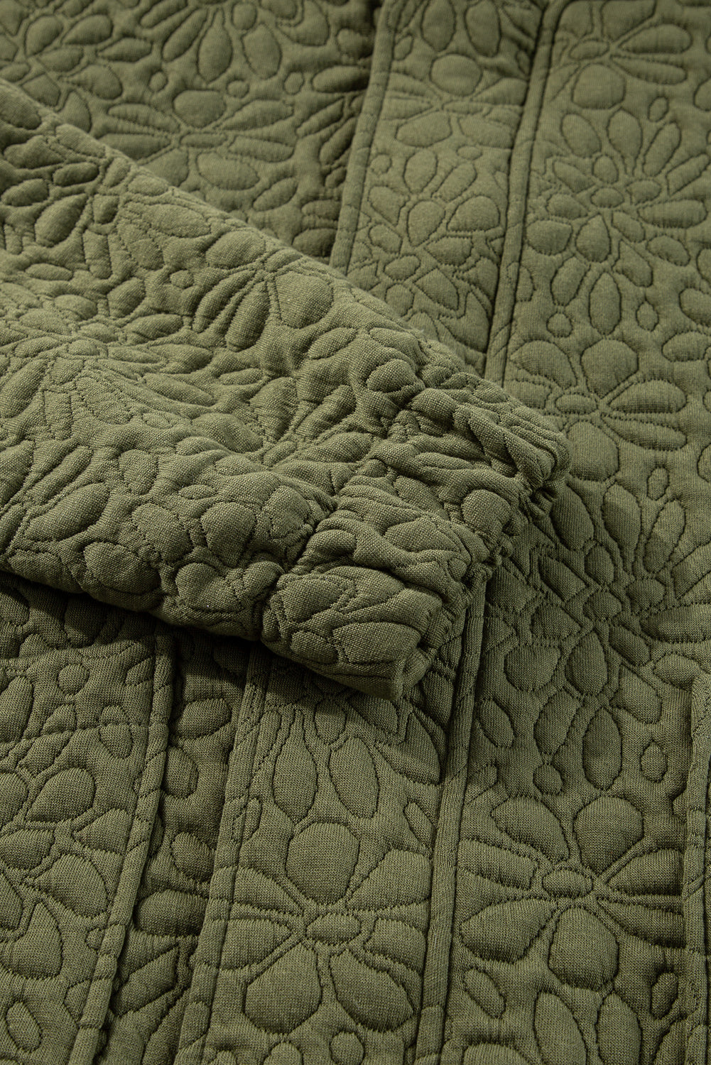 Jungle Green Floral Quilted Jacket - Little Miss Vanilla