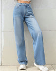 Mid Rise Wide Leg Jeans - Little Miss Vanilla