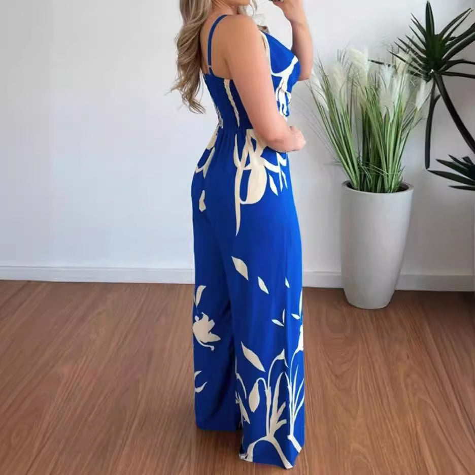 Women's Backless Waist Trimming Wide-leg Jumpsuit - Little Miss Vanilla