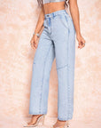 Straight Leg Jeans with Pockets - Little Miss Vanilla