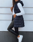 Plus Size Zip Up Hooded Vest Coat - Little Miss Vanilla