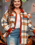 Plus Size Plaid Button Down Jacket - Little Miss Vanilla