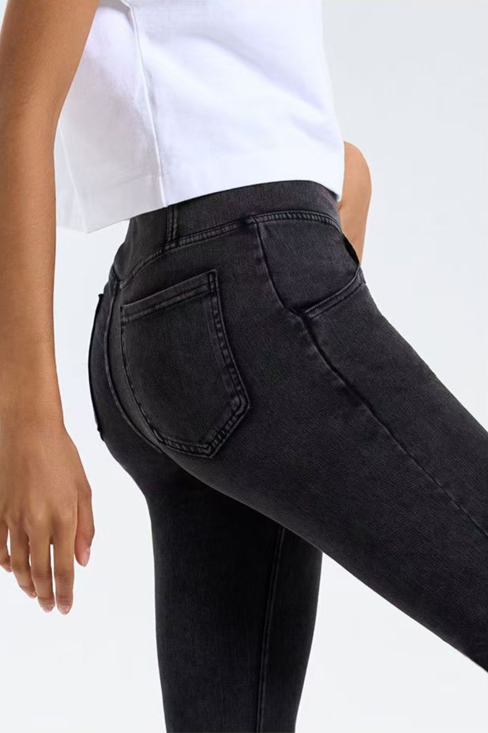 Basic Bae Pocketed Highly Stretchy Bootcut Jeans - Little Miss Vanilla