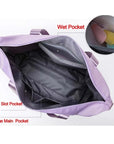 Foldable Storage Travel Bag Waterproof Large Capacity Gym Fitness Bag Weekender Overnight For Women