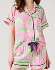 Pink Holiday Resort Short 2pcs Pajama Set - Little Miss Vanilla