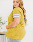 Plus Size Striped V-Neck Tee Shirt - Little Miss Vanilla