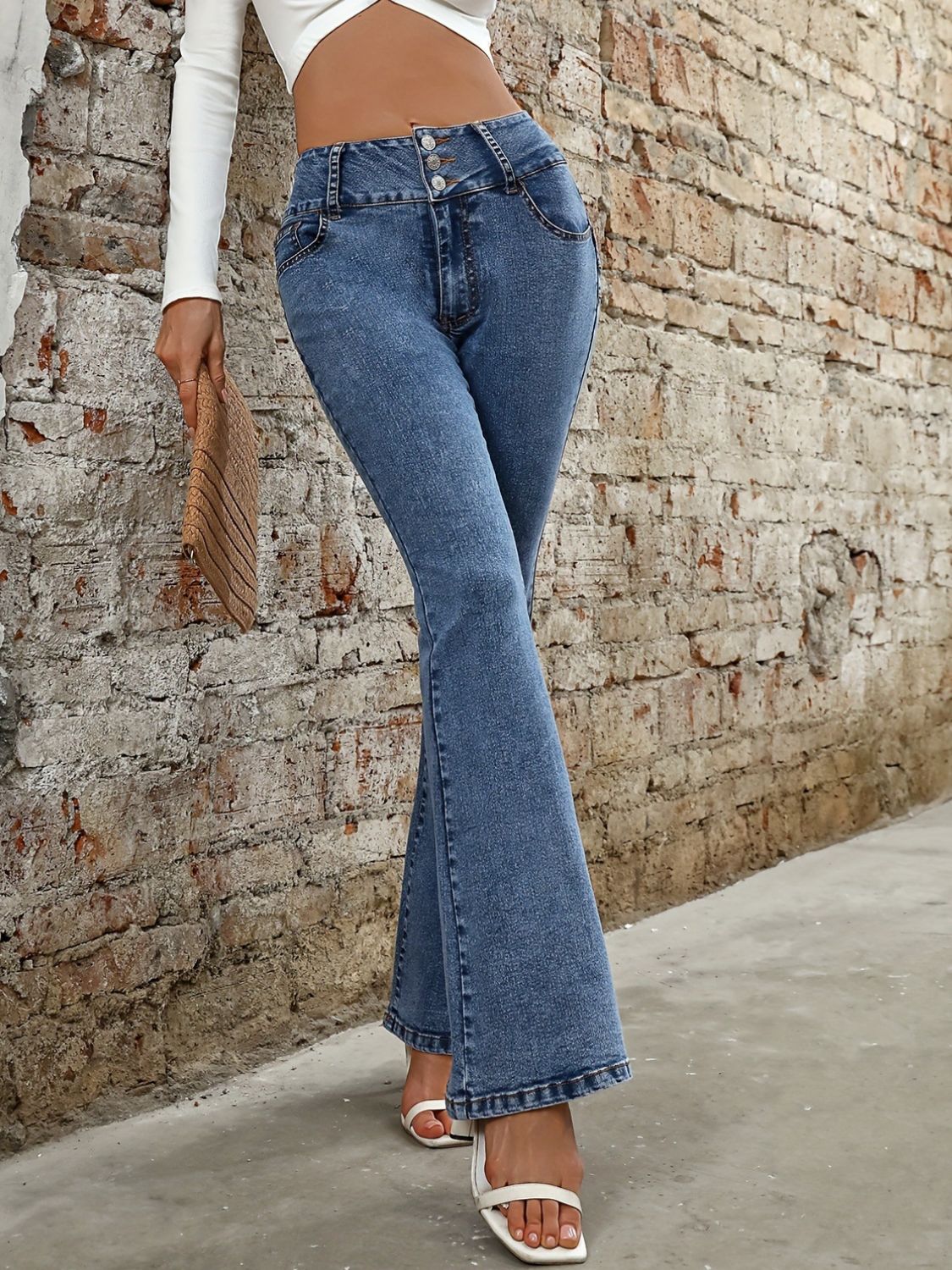 Bootcut Jeans with Pockets - Little Miss Vanilla