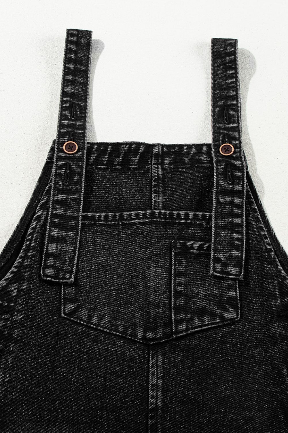 Distressed Wide Strap Denim Overalls - Little Miss Vanilla